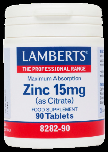 Zinc 15 mg as Citrate of Greater Absorption 90 Capsules