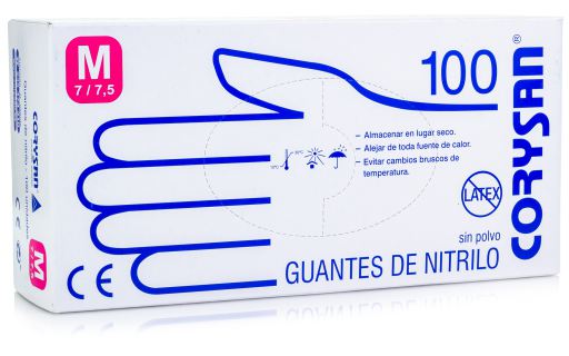 Nitrile Glove Powder Free Size M 100 Units