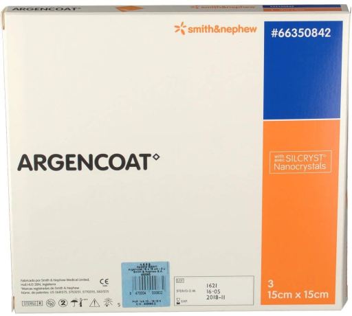 Argencoat Dressing 15 X 15 cm 3 Units