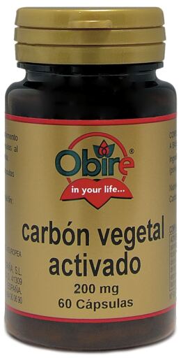 Vegetable Charcoal 200 Mg 60 Capsules