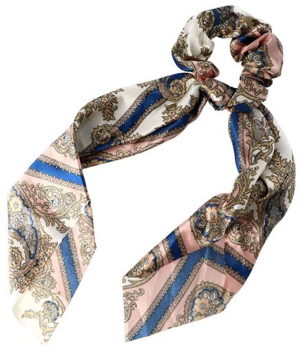 Victorian Light Printed Scrunchie with Scarf 1 Unit