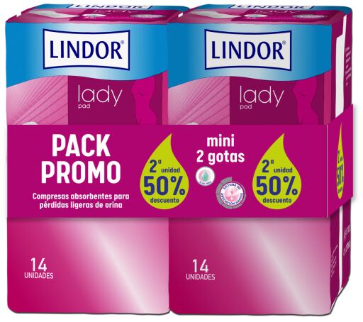 Lady Mini Pad Pack 2 Drops 28 Units