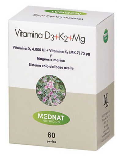 Vitamin D3+K2+Mg 60 Pearls